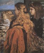 Gustave Courbet Three girl oil painting artist
